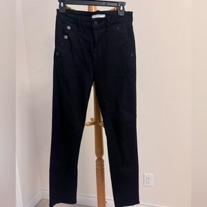 Fidelity Flattering designer ‘Cher ankle’ Black jeans with Button Details